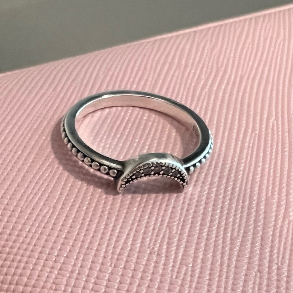 Crescent moon ring